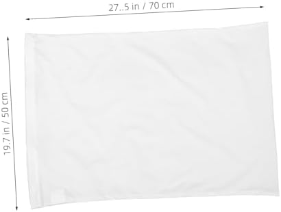 4PCS Waterproof Pillowcase Covers Standard Size White Linen Polyester