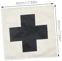 PRETYZOOM Square Cross Pillowcase Decorative Cover