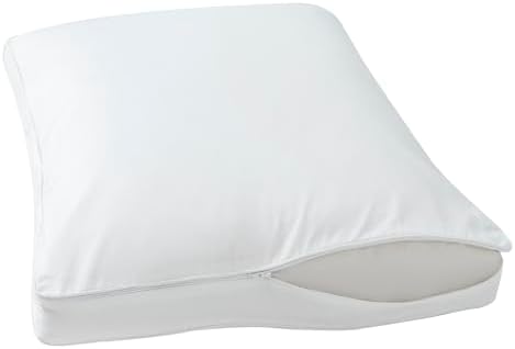 STONECREST Gusseted Pillow Protector - Queen Size Zipper Closure