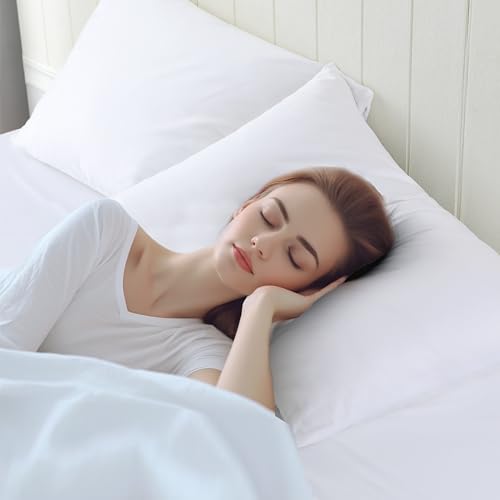 Fundontex Cotton Body Pillow Protector Luxury 600 Thread Count Breathable White