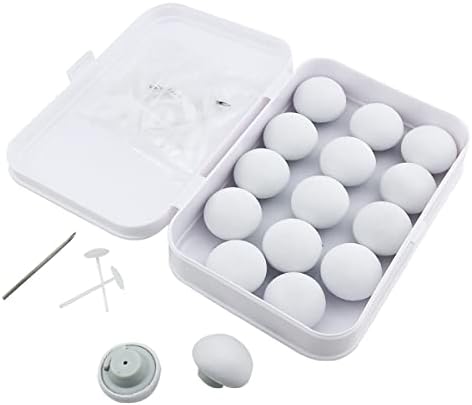 LEEFONE 16 Pcs Duvet Clips with Safety Pins White