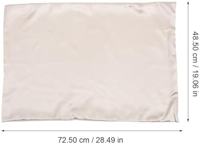 Cabilock 2pcs Silk Pillowcases Twin Size Beige Pillow Covers