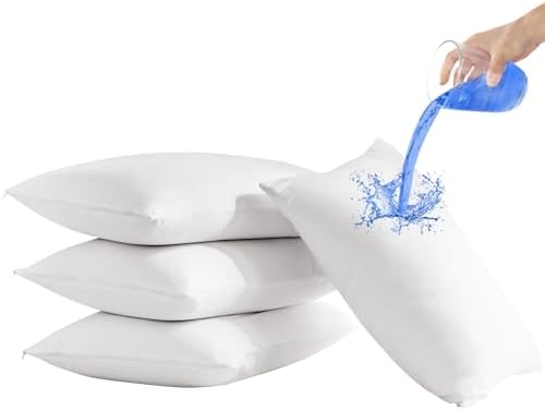 4 Pack Waterproof Pillow Protectors with Zipper 1