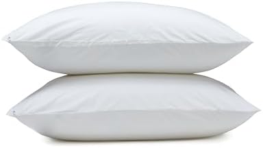 Amazon Basics Down Alternative Pillow Set with Protector Cases 2-Piece