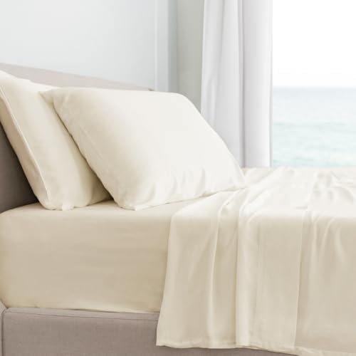 Cariloha Classic 4-Piece Twill Sheet Set Ivory Full 1