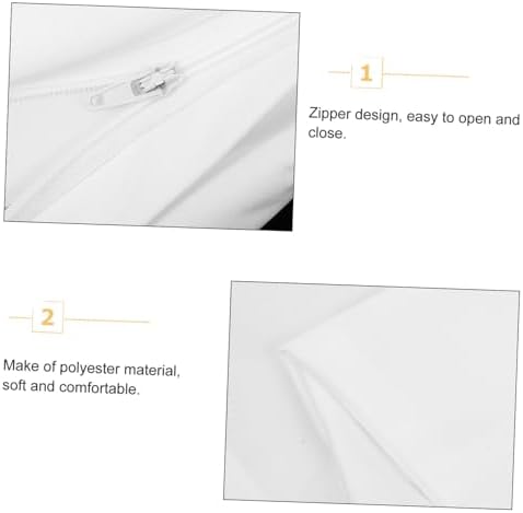 4PCS Waterproof Pillowcase Covers Standard Size White Linen Polyester