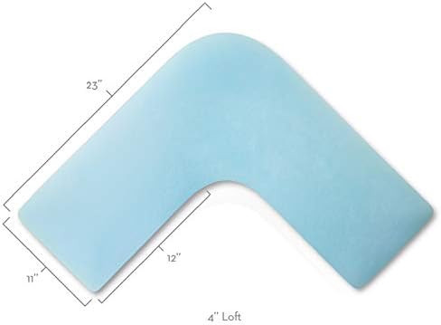 MALOUF Z Gel Memory Foam L-Shaped Pillow for Side Sleepers