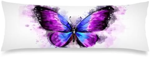 TOKILIAR Butterfly Pillow Cover 20x54 White Blue