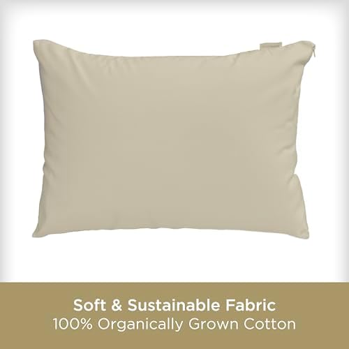 AllerEase Organic Cotton Allergy Pillow Protector - 2 Pack