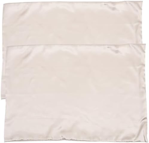 MERRYHAPY Beige Silk Pillowcase Covers with Zipper