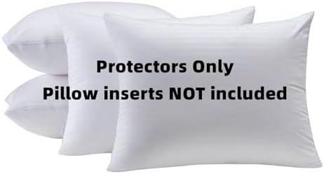 Kingnex Waterproof Pillow Protectors 4 Pack with Zipper