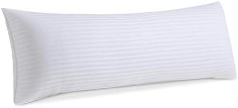 Oubonun Premium Striped Body Pillow - Cooling Cotton Cover Ultra-Soft 3D Microfiber Filled