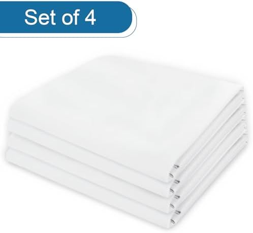 4 Pack Pillow Protectors with Zipper 20x26