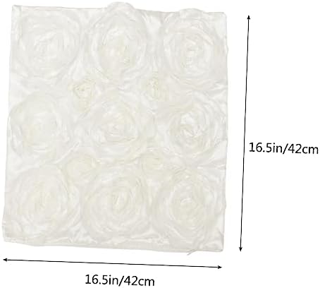 Soft Rose Embroidered Throw Pillow Cover Case
