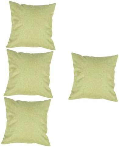 MAGICLULU 4pcs Linen Throw Pillow Covers for Sofa and Garden