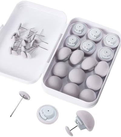 Xuduvay Duvet Clips 16 Sets with Mushroom Buttons and Soft Fabric Material Grey