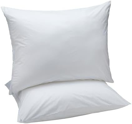 Amazon Basics Down Alternative Pillow Set with Protector Cases 2-Piece