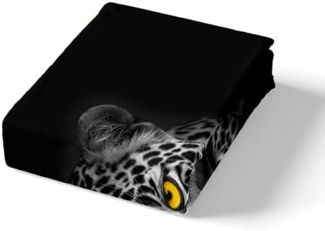 Homewish Leopard Print Twin Fitted Sheet Set with Pillowcase 1