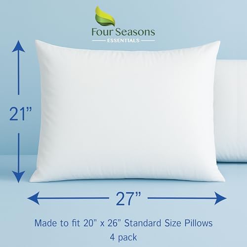 Four Seasons Essentials Standard Pillow Protectors Set of 4 1