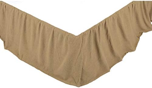 VHC Brands Burlap Twin Bed Skirt 39x76x16