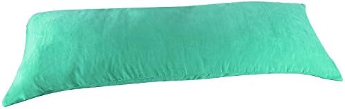 Aqua Green Microsuede Pillow Cover with Double Zippers