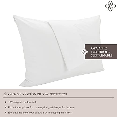 BIOWEAVES Organic Cotton Pillow Protectors 2-Pack
