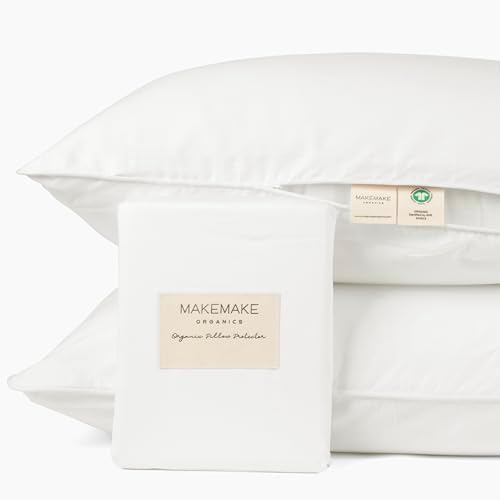 GOTS Certified Organic Cotton Pillow Protector Set of 2