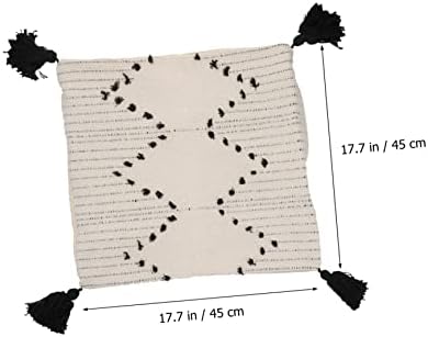 Zerodeko Bohemian Geometric Cotton Pillow Cover with Tassels