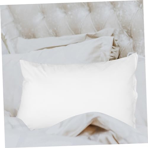4PCS Waterproof Pillowcase Covers Standard Size White Linen Polyester