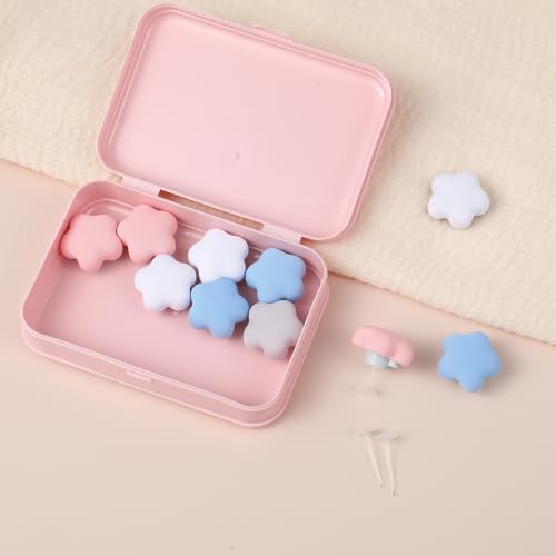 12pcs Duvet Clips with Soft Needles and Storage Tubes