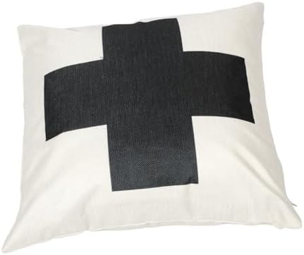CHILDWEET Square Cross Pattern Linen Pillowcase