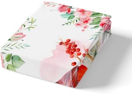 Castle Fairy Red Bird Twin Fitted Sheet Set