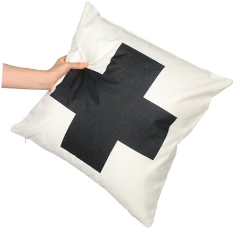 SEWOART Square Cross Pattern Pillowcase Decorative Cover