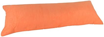 Pumpkin Orange Microsuede Pillowcase with Double Zippers 20x54 1