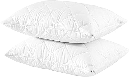 Niagara Quilted Pillow Protectors King Size Set of 2 Zippered