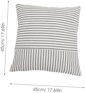 Zerodeko 2pcs Square Cotton Linen Pillow Covers