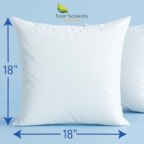 Four Seasons Essentials Throw Pillow Covers Set of 2 18x18 Waterproof