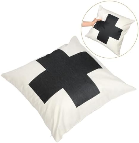 SEWOART Square Cross Pattern Pillowcase Decorative Cover