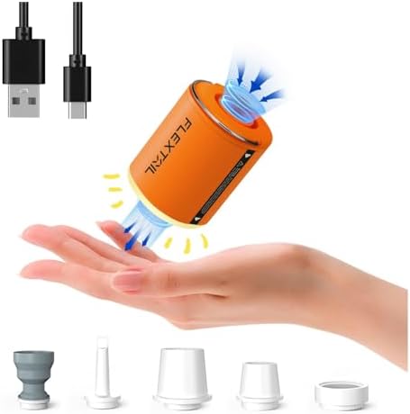 FLEXTAILGEAR Air Pump with Magnetic Lantern and 5 Nozzles