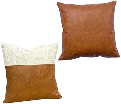 Cabilock 2pcs Nordic Style Throw Pillow Covers with Fringe
