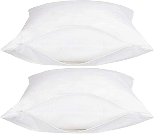 4 Pack Deluxe Zippered Pillow Covers - Waterproof Durable