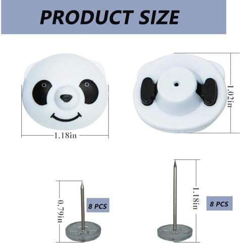 XNYEOV Panda Duvet Clips 16 Sets Non-Slip Fasteners