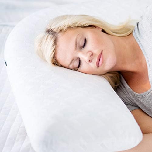 MALOUF Z Gel Memory Foam L-Shaped Pillow for Side Sleepers