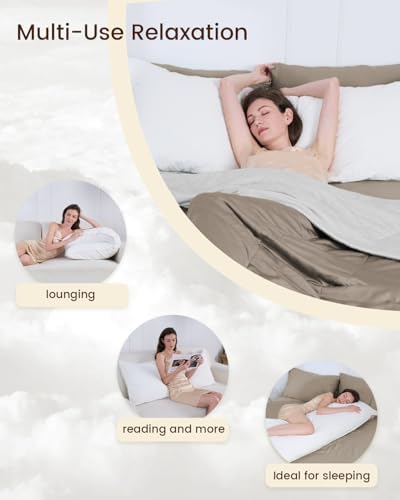 ZonLi Body Pillow for Adults Memory Foam with Removable Cotton Cover