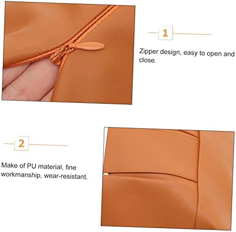 IMIKEYA Pu Leather Throw Pillow Cover - Simple Style Decor