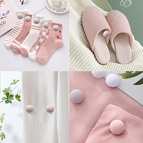 Resdenio Duvet Clips with One-Key Unlock 8 Pieces Grey Mushroom Quilt Holder