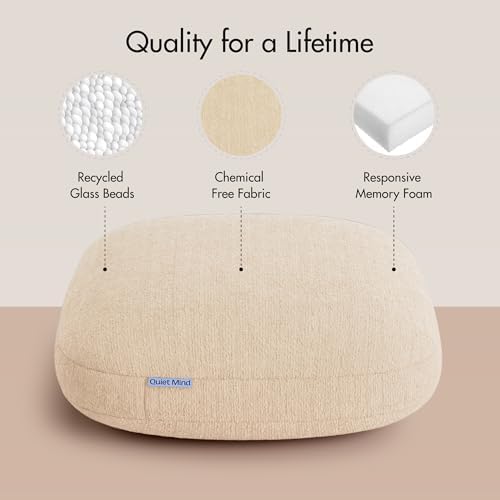 Quiet Mind Weighted Pillow 12 Lbs for Adults