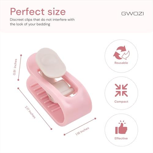 GWOZI Duvet Clips Set of 12 - Plastic Comforter Holders