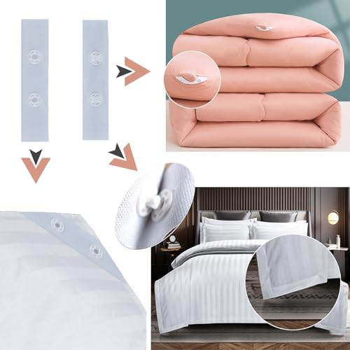 Consss Duvet Clips 16 Sets Safe Locking White