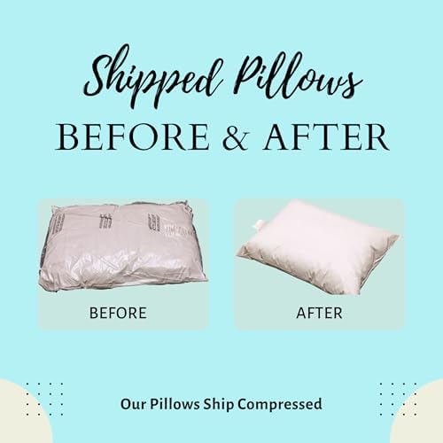 2 Pack MediCheck White Vinyl Bed Pillows - Wipeable Non-Fluffy Low Profile